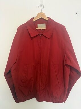 Men's Red Lightweight Zip Windbreaker Jacket